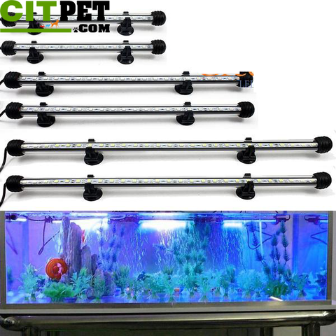 US Plug Aquarium Fish Tank Bar Submersible Waterproof Clip Lamp Decor