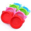 Pet Products Plastic Cat Face Double Bowl Tableware Pet