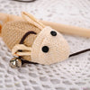 Wooden Pole Hemp Mice Mouse Tease Cats Rods Playthings