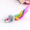 10pcs/ lot Soft Fleece False Mouse Cat Toys Colorful Feather for Cats Kitten