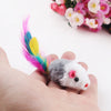 10pcs/ lot Soft Fleece False Mouse Cat Toys Colorful Feather for Cats Kitten