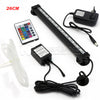 LED Aquarium Fish Tank Submersible Light Air Bubble Lamp Remote