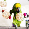 Conure Loofah Sponge Handmade Parrot Toys With Bell 2017