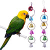 Parrot Bird Toys Metal Ring Bell Hanging