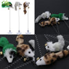 3pcs Pet Cat Toys Feather False Mouse Bottom Sucker