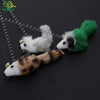 3pcs Pet Cat Toys Feather False Mouse Bottom Sucker