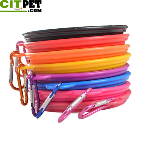 Dog Bowl,Dog Cat Pet Travel Bowl Silicone Collapsible