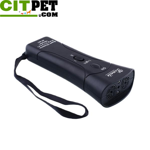 Ultrasonic Dog Chaser Aggressive Pet Attack Repeller Trainers LED Flashlight