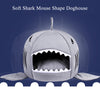 Novelty Soft Dog Cat Bed Cartoon Shark Mouse Shape Washable Doghouse Pet Sleeping Bed Bule