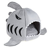 Novelty Soft Dog Cat Bed Cartoon Shark Mouse Shape Washable Doghouse Pet Sleeping Bed Bule