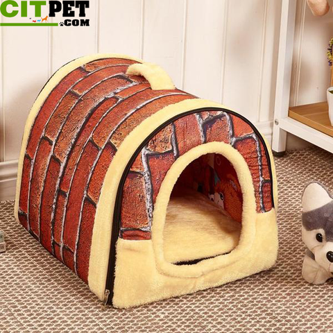 Dog House Nest With Mat Foldable Pet Dog Bed Cat Bed House 2017