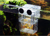 High Clear Fish Breeding Box Aquarium Breeder Box Double Guppies Hatching Incubator Isolation