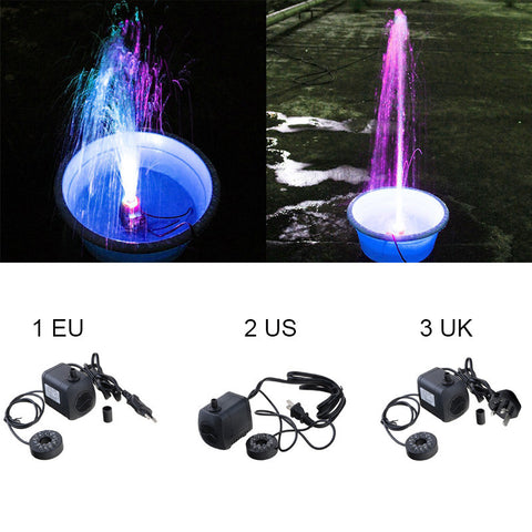 Submersible Fountain Pool Water Pump with 12 Color LED