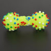 Dog Toys Colorful Dotted Dumbbell Shaped Dog Toys Squeeze