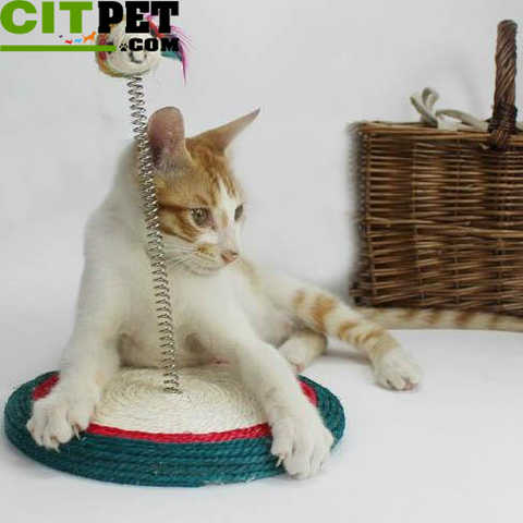 Print Cat Toy Cat House Swinging the Ball Cat Furniture&Scratchers Cat Tree Scratch Toy For Pet Kitten Jumping