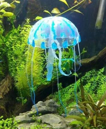 Glowing Effect Fish Tank Decor Aquarium Artificial Silicone Vivid Jellyfish 2017