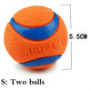 Pet Dog Rubber Pinball Two Balls And A Ball Packing Orange Rubber