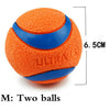 Pet Dog Rubber Pinball Two Balls And A Ball Packing Orange Rubber