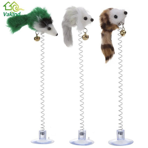 3pcs Pet Cat Toys Feather False Mouse Bottom Sucker