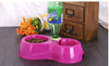 Plastic Pet Dog Puppy Cat Automatic Water Food Dispenser Dish Bowl Feeder