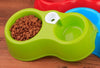 Plastic Pet Dog Puppy Cat Automatic Water Food Dispenser Dish Bowl Feeder