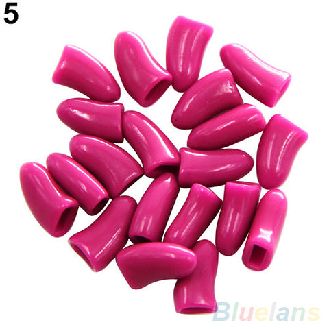 20Pcs Pet Dog Cat Nail Caps Cover 3TH2