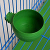 Plastic Round Bird Parrot Aviary Pet Cage Water Food Feeder Feeding Bowl