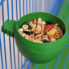 Plastic Round Bird Parrot Aviary Pet Cage Water Food Feeder Feeding Bowl