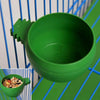 Plastic Round Bird Parrot Aviary Pet Cage Water Food Feeder Feeding Bowl