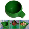 Plastic Round Bird Parrot Aviary Pet Cage Water Food Feeder Feeding Bowl