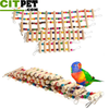 Birds Swing Wooden Bridge Ladder Climb Cockatiel Parakeet Budgie Parrot