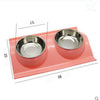 Plastic Stainless Steel Combo Dog Bowl Cat Food Single Bowl Double