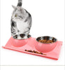 Plastic Stainless Steel Combo Dog Bowl Cat Food Single Bowl Double