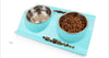 Plastic Stainless Steel Combo Dog Bowl Cat Food Single Bowl Double