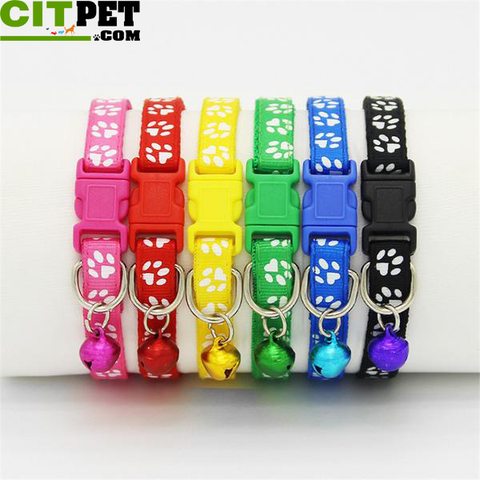 Cat Collars with Bell and Bling Paw Charm width 1.0cm