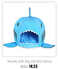 Novelty Soft Dog Cat Bed Cartoon Shark Mouse Shape Washable Doghouse Pet Sleeping Bed Bule