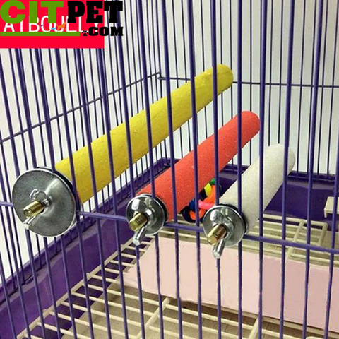 Colorful Pet Bird Cage Perches Stand Platform Chew