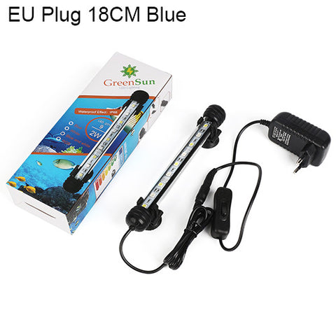 Aquarium Fish Tank 9/12/15/21 Bar Submersible Waterproof Lamp Decor EU Plug