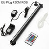 LED Aquarium Fish Tank Submersible Light Air Bubble Lamp Remote