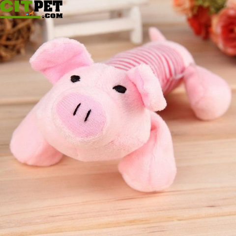 Pet Toy Dog Puppy Chew Squeaker Squeaky Plush Sound Duck Pig & Elephant Toys