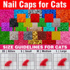 120pcs - Soft Nail Caps for Cats + 6x Adhesive Glue + 6x Applicator