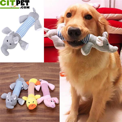 Toys Pet Puppy Chew Squeaker Squeaky Plush Sound Duck Pig & Elephant Toys