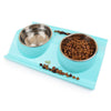 Plastic Stainless Steel Combo Dog Bowl Cat Food Single Bowl Double