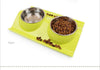 Plastic Stainless Steel Combo Dog Bowl Cat Food Single Bowl Double