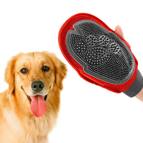 Dog Bath Glove Red Plastic Grooming 2017