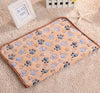 Dog Mat Cute Floral Paw Puppy Fleece Soft Blanket Beds Warm Pet Print New Printed