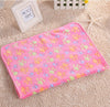 Dog Mat Cute Floral Paw Puppy Fleece Soft Blanket Beds Warm Pet Print New Printed