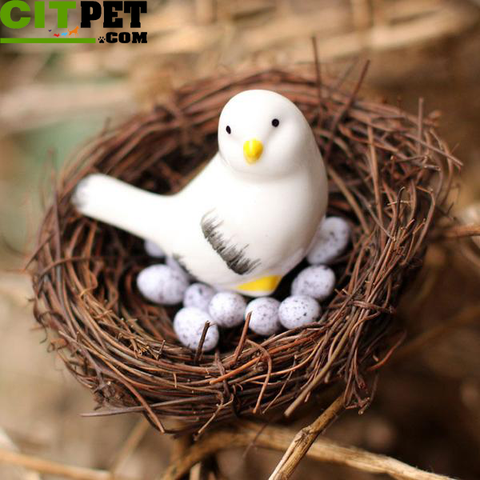 1PC Cute Handmade Vine Brown Bird Nest House Home Nature Craft Holiday Decoration