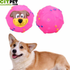 Dog Toys Soft Rubber Dog Face Chew Squeaker Squeaky Toys