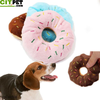 Lovely Pet Dog Puppy Cat Tugging Squeaker Quack Sound Toy Chew Donut Play Toys